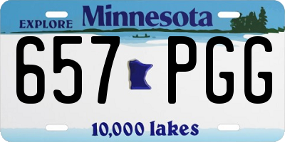 MN license plate 657PGG