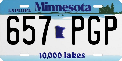 MN license plate 657PGP