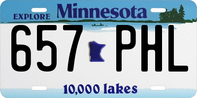 MN license plate 657PHL