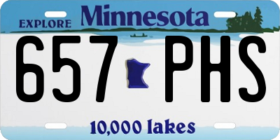 MN license plate 657PHS