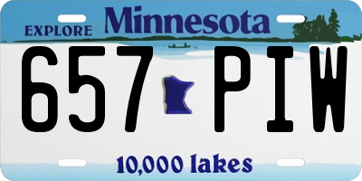 MN license plate 657PIW