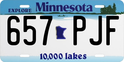 MN license plate 657PJF