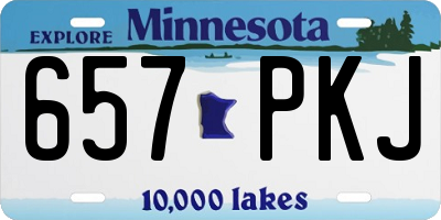 MN license plate 657PKJ