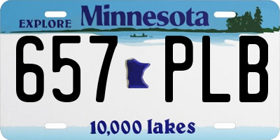 MN license plate 657PLB