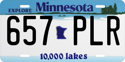 MN license plate 657PLR