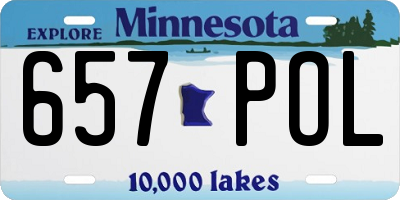 MN license plate 657POL