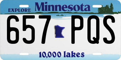 MN license plate 657PQS