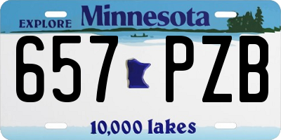 MN license plate 657PZB