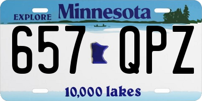 MN license plate 657QPZ