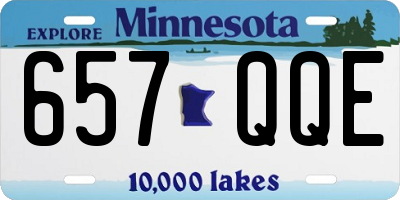 MN license plate 657QQE