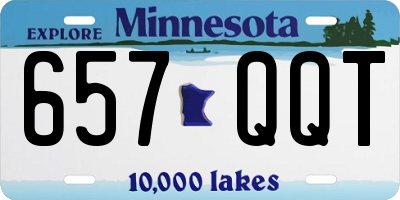 MN license plate 657QQT