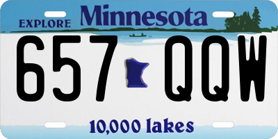 MN license plate 657QQW