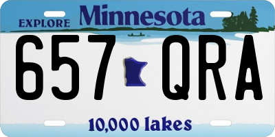 MN license plate 657QRA