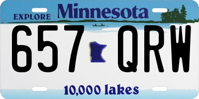 MN license plate 657QRW