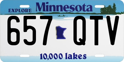 MN license plate 657QTV