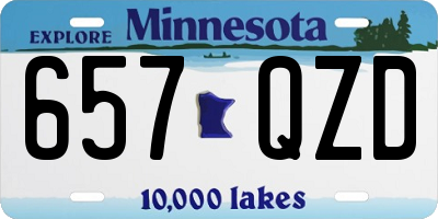 MN license plate 657QZD