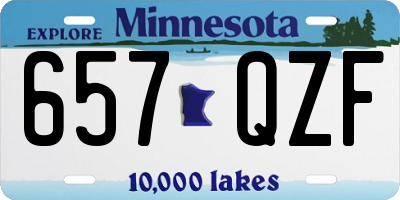 MN license plate 657QZF