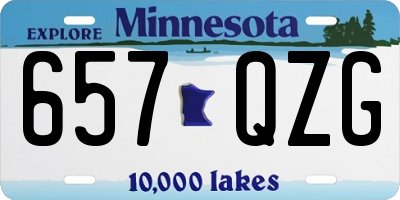 MN license plate 657QZG