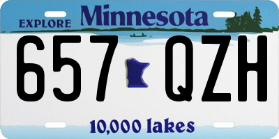 MN license plate 657QZH