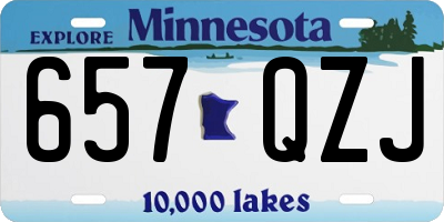 MN license plate 657QZJ
