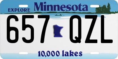 MN license plate 657QZL