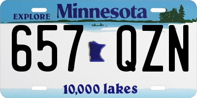 MN license plate 657QZN