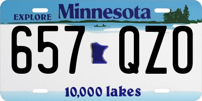 MN license plate 657QZO
