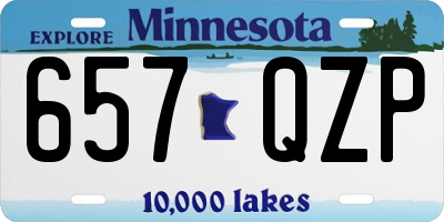 MN license plate 657QZP