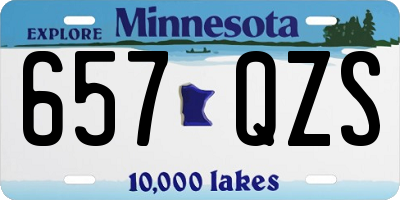MN license plate 657QZS