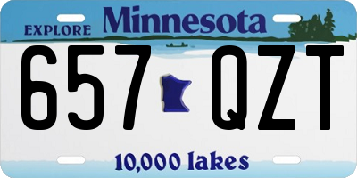 MN license plate 657QZT