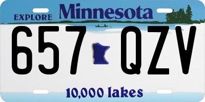 MN license plate 657QZV