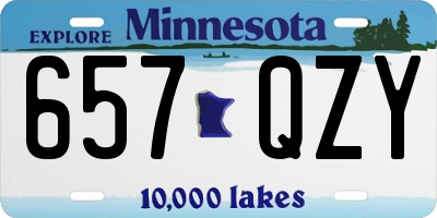 MN license plate 657QZY