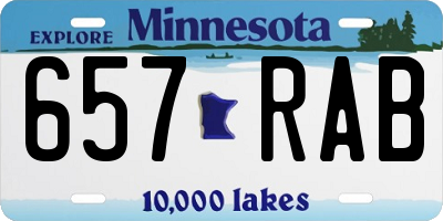 MN license plate 657RAB