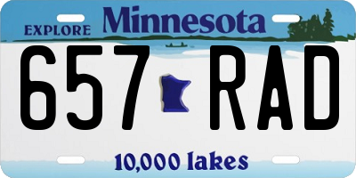 MN license plate 657RAD