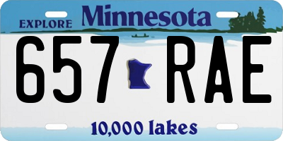 MN license plate 657RAE