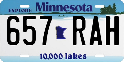 MN license plate 657RAH