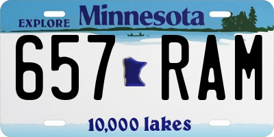 MN license plate 657RAM