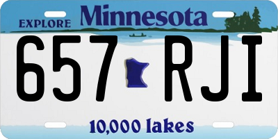 MN license plate 657RJI