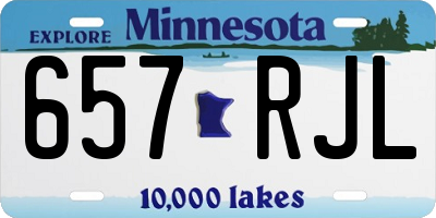 MN license plate 657RJL