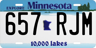MN license plate 657RJM