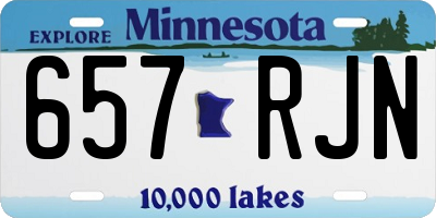 MN license plate 657RJN