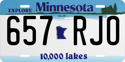 MN license plate 657RJO
