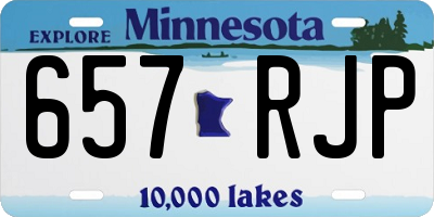 MN license plate 657RJP