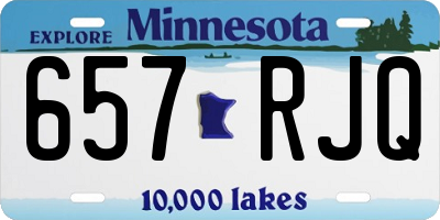 MN license plate 657RJQ