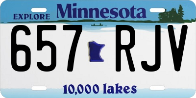 MN license plate 657RJV