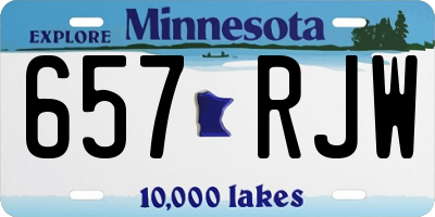 MN license plate 657RJW