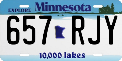 MN license plate 657RJY