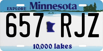 MN license plate 657RJZ