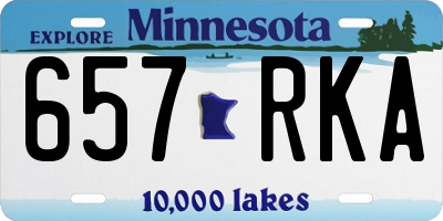 MN license plate 657RKA