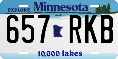 MN license plate 657RKB
